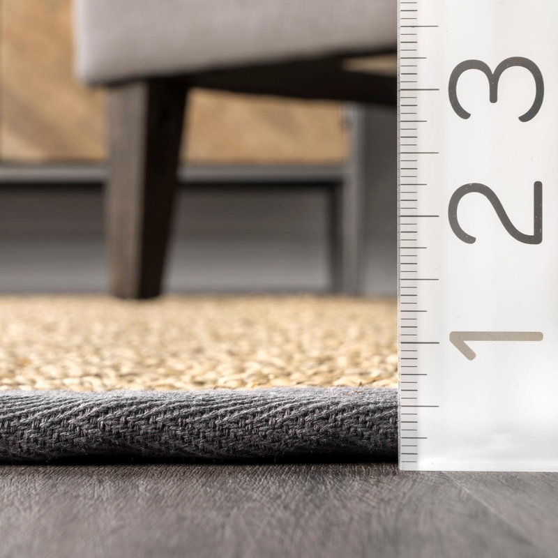 Tapis de la surface brune à lattes de bambou/herbe Bengtson, Rectangle 2 pi 6 po x 4 pi