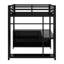 Lit mezzanine en métal avec cubes de rangement et tablettes, garde-robe et bureau en L-1680075254