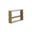 Console moderne 47,24 "Whisper Of Waves avec plateau en marbre blanc, canapé en placage de bois massif avec tablette de rangement ouverte, table d'entrée pour le salon, bois naturel