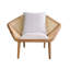 Chaise de loisirs en teck 41 po x 32 po x 29,5 po Tectona