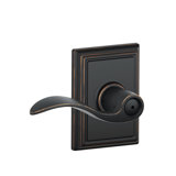 Accent Privacy Door Lever with Addison Rosette
