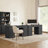 Cesiro 61" Fluted Writing Desk With Drawer And Cabinets-1605376055-1604947747