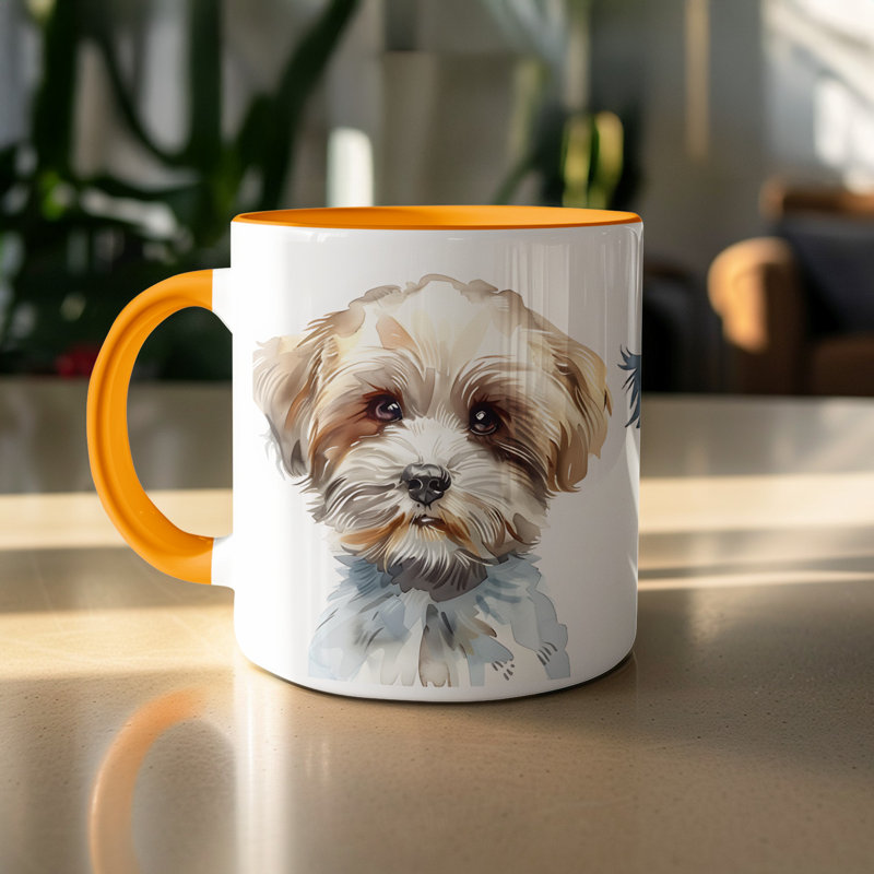 Ceramic Coffee Mug, Orange, 3