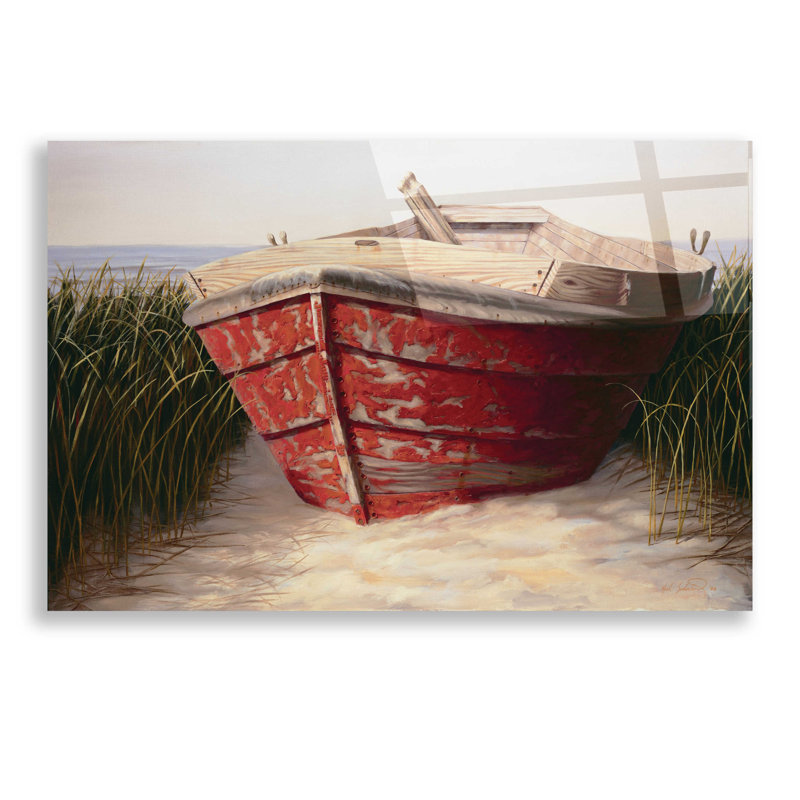 Bateau rouge par Karl Soderlund - impression sans cadre, H 16 po x l 24 po x P 0,2 po