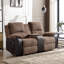 Mitrita 2 Seater Rise Recliner Upholstered Loveseat Sofa with Drinks Console-1128675903-1128675902