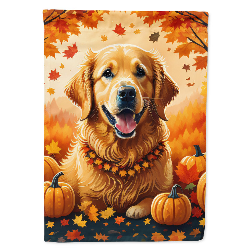 Drapeau de Golden Retriever Fall House