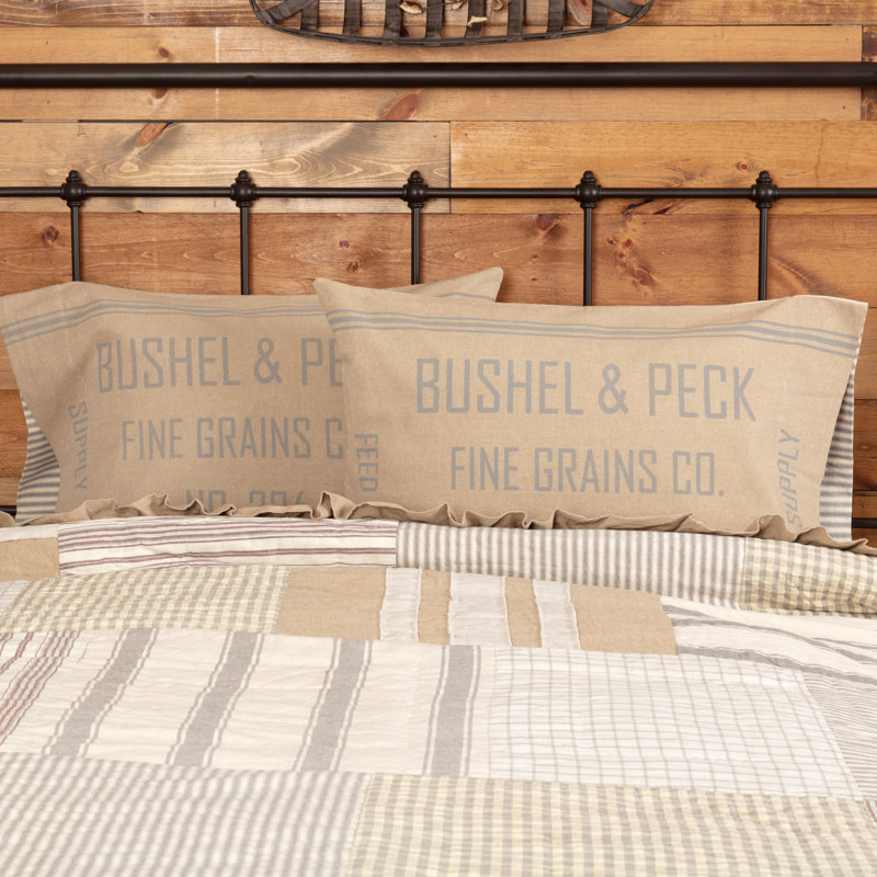 Taie d'oreiller 100% coton Grace, Standard