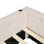 Grand lit plateforme tapissier avec port USB et 2 tiroirs-540640841