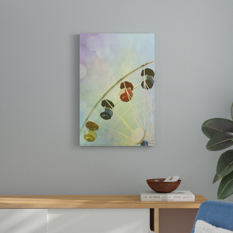 Rainbow Ferris Wheel II by Sylvia Coomes - Graphic Art Print, 76cm H x 51cm W, Wrapped Canvas
