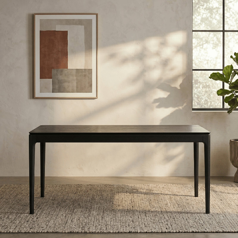 Table de salle à manger Mingle, Noir brûlé, 71 Inch