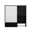 Pharmacie de salle de bain avec miroir, 29 po x 28 po, armoire de rangement murale avec porte, tablette personnalisable et barre à serviettes-1798904045