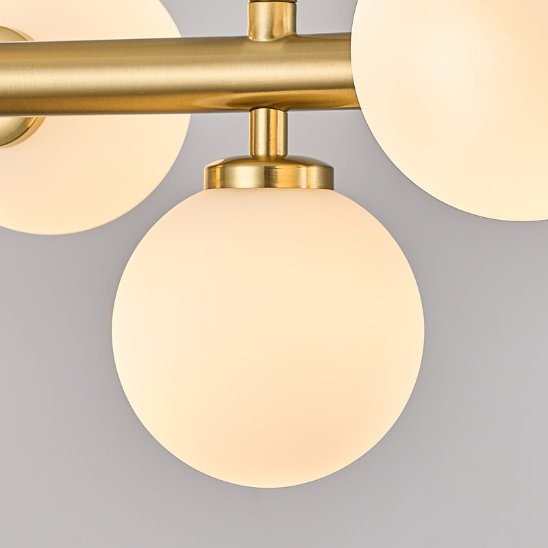 9 - Light Dimmable Sputnik Linear Chandelier, Gold