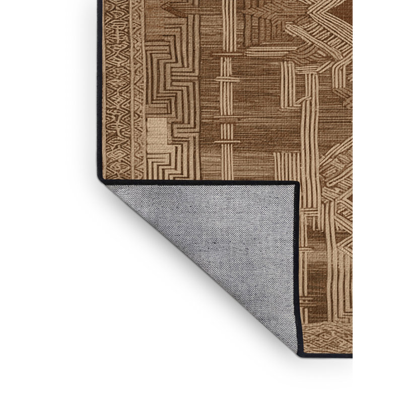 Washable Arame Vegetables Area Rug, Rectangle 6' x 9'