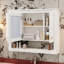 Armoire murale de salle de bain 35 pouces avec miroir et tablettes réglables, idéale pour un usage domestique dans un salon de style moderne