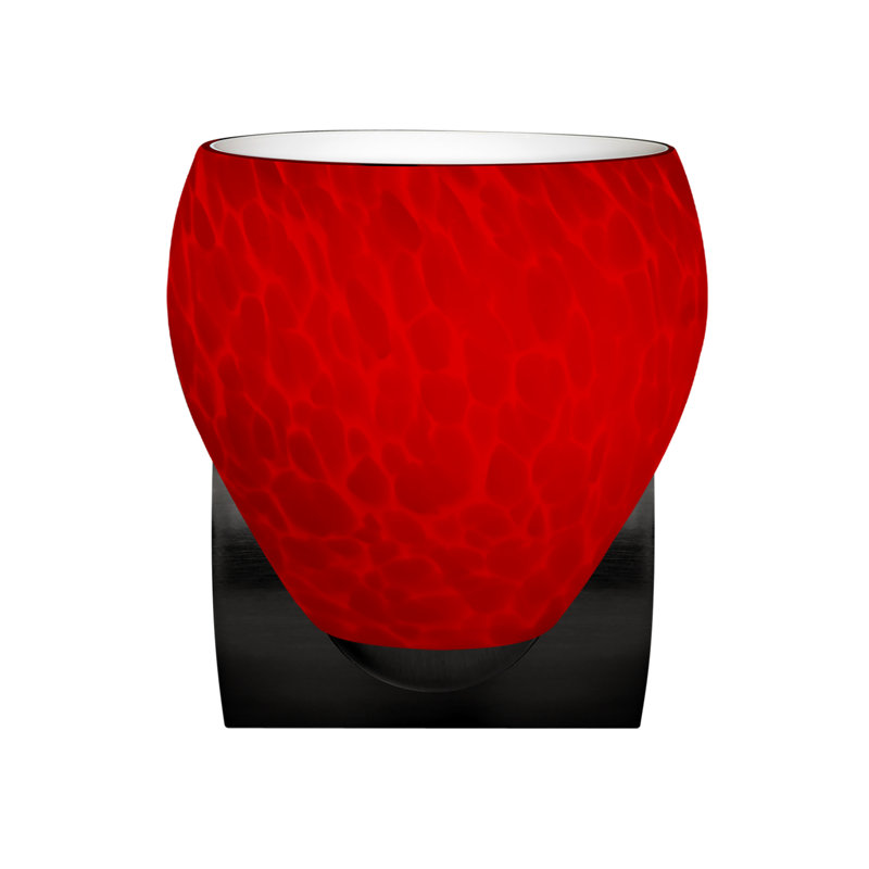 Besa Bolla Mini Sconce, Black, Red