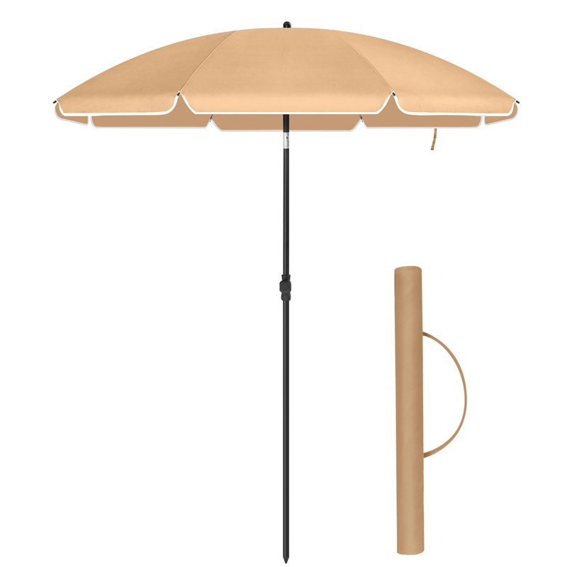 Dow 160cm Beach Parasol, Taupe
