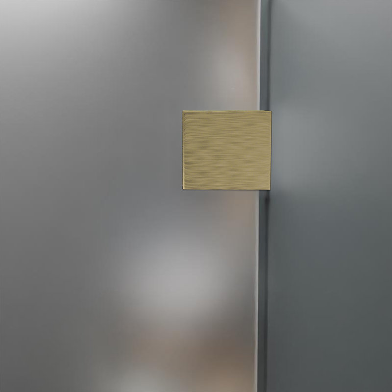 Pince carrée à trou carré en verre à panneau carré pour vitrage de 3/8 po à 1/2 po (10 à 12 mm) de finition bronze brossé