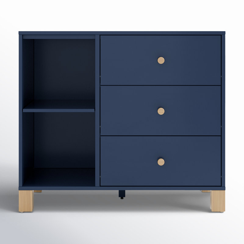 California 3 Drawer Combo Dresser, Midnight Blue
