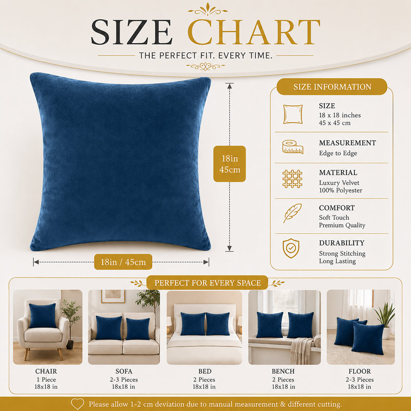 Aldino Square Cushion, Navy Blue