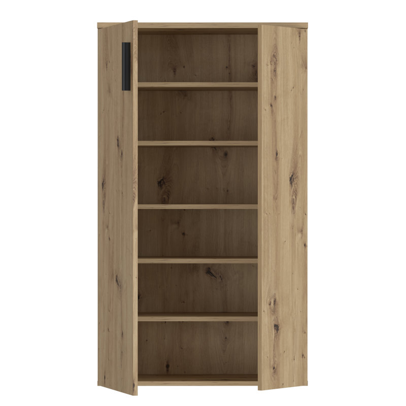 Shoe Storage Cabinet, Oak Wood