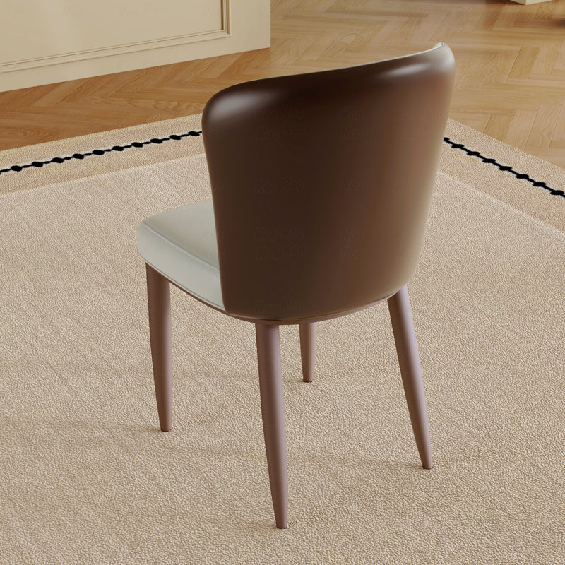 Chaise de salle à manger moderne avec pieds en acier au carbone - sièges confortables