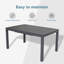 Table de salle à manger d'extérieur extensible en aluminium 8 personnes Tyrah