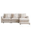 Canapé modulaire avec repose-pieds et trois coussins-851161411