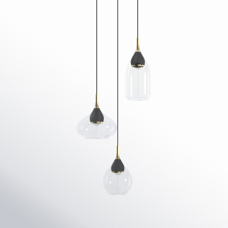 Demetra 3 - Light Gold LED Cluster Pendant
