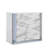 49" Silver And White Wood Faux Marble Lighted Five Drawer Dresser