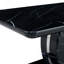 Table basse rectangulaire moderne minimaliste en panneau de fibres à densité moyenne noire avec motif d'autocollant
