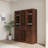 Brown Walnut Color Modular 32  Wine Bar Cabinet Buffet Cabinet