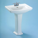 Clayton 34" Pedestal Bathroom Sink with Overflow
