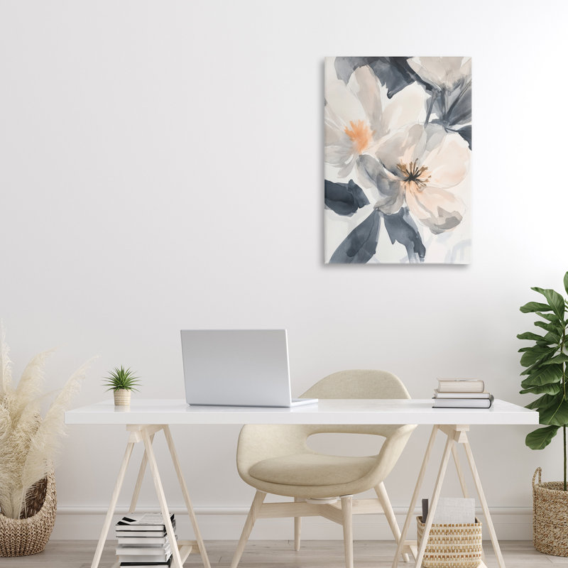 Toile abstraite Magnolia Fréquences, design par Andrea Haase, H 24 po x l 16 po