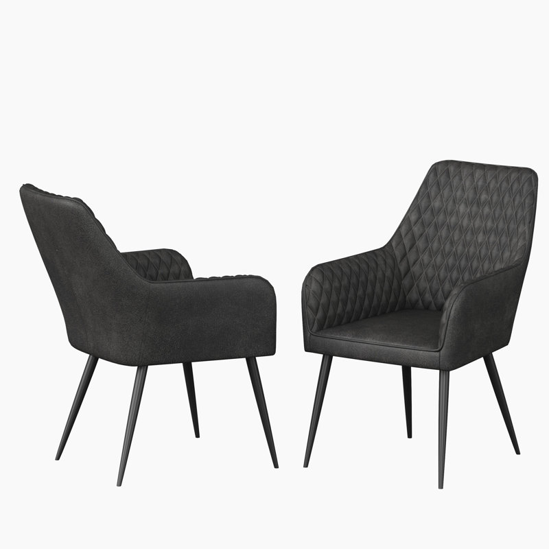 48cm H Upholstered Side Chair, Grey