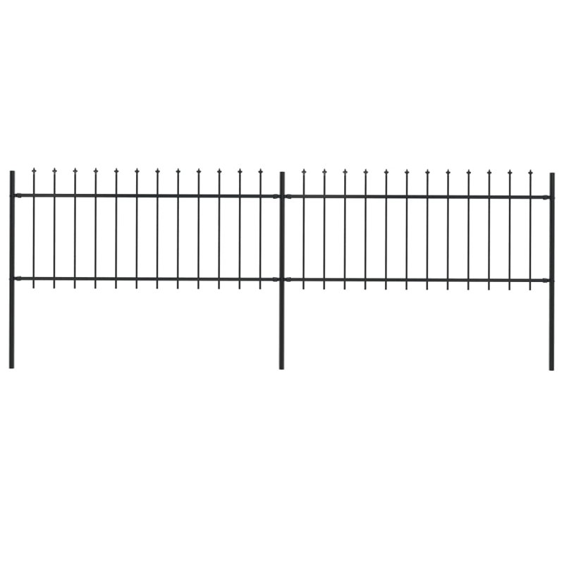 Raziya 2D Garden Picket Fence Panel, 1.3m H x 3.4m W