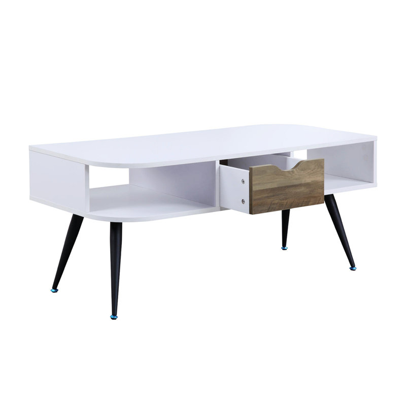 Table basse rectangulaire avec 1 tiroir de rangement