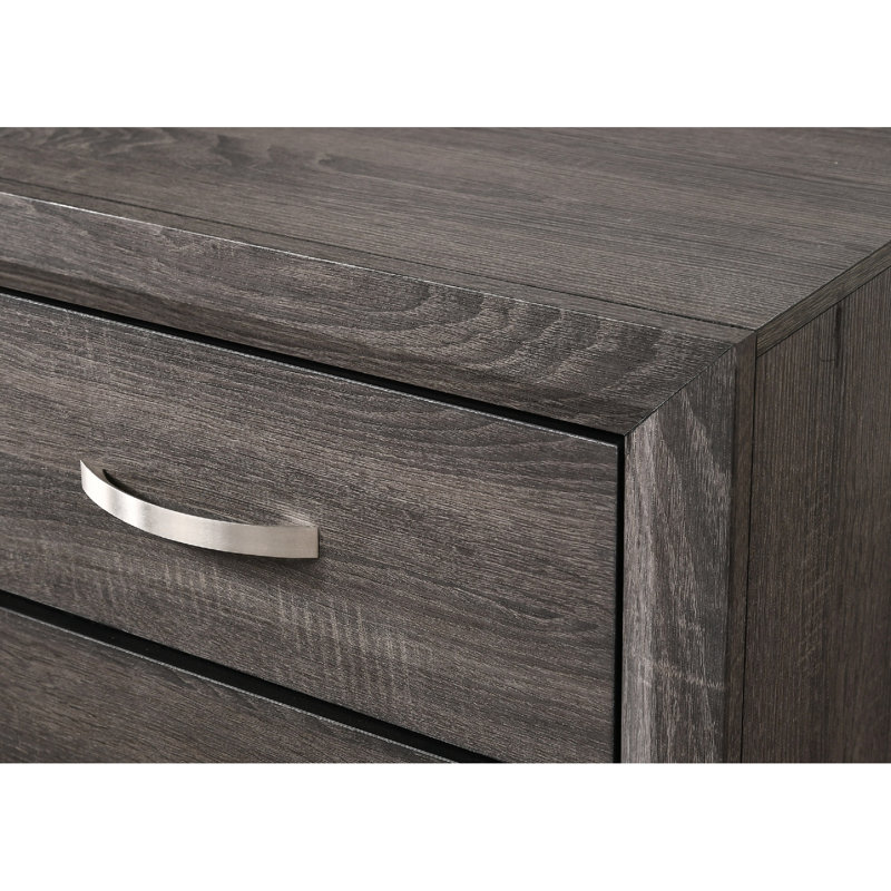 Table de chevet Elegant 2 - brun gris, mobilier de chambre élégant pour les meubles en bois gris