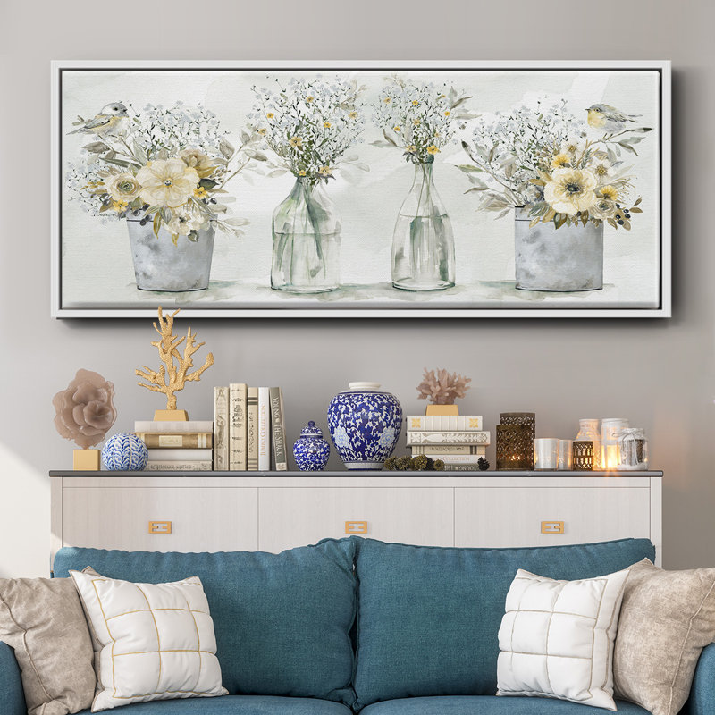 Farmhouse Bouquets - Toile encadrée, H 20 po x l 50 po