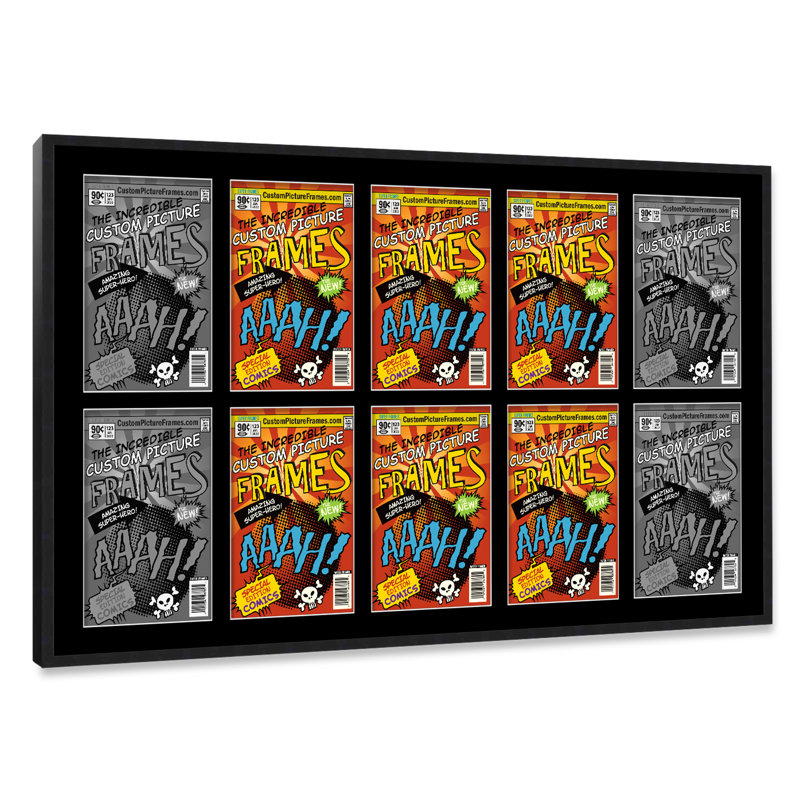 Cadre photo collage, Noir / noir, 6,875 po x 10,5 po, 44" x 25.75"