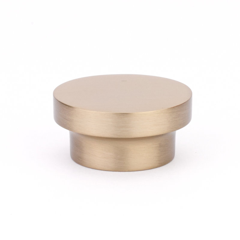 Urban Modern Mushroom Knob, Satin Brass
