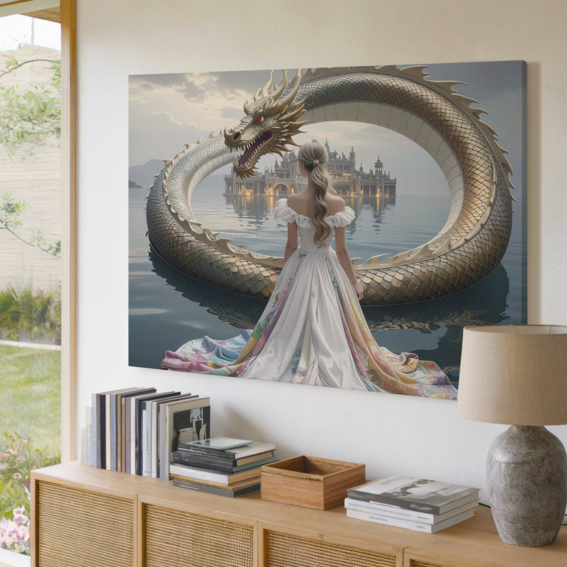 Toile, art mural Ouroboros, H 20 po x l 20 po