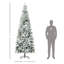 Arbre de Noël artificiel pin clair enneigé 9 pi avec branches réalistes et 1084 pointes