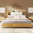 Revan Ebern Designs Bed Frame With Headboard, Platform Bed Frame With 4 Storage Drawers & Hidden Storage, Bookcase Bed Frame With Charging Station-170167246-173747421