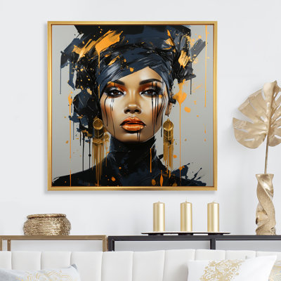Art africain sur toile, tribus noires et dorées