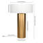 Lampe de table haute 24 "avec abat-jour en tissu blanc Depue-2036067918