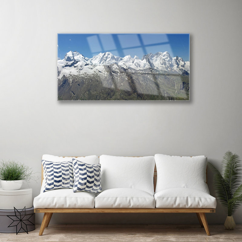 Landscape Mountains - Unframed Photograph on Glass