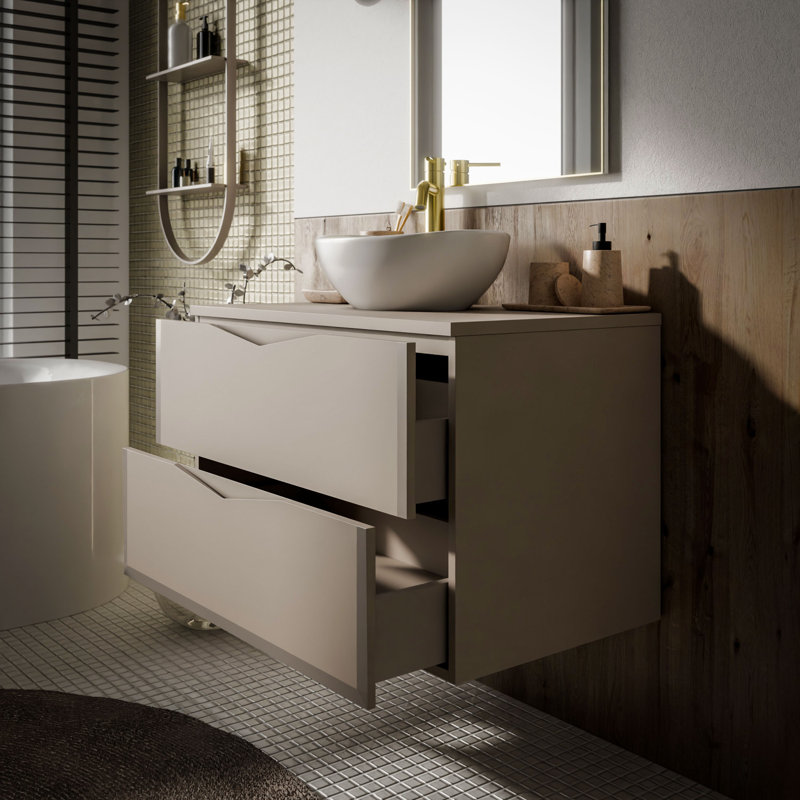 60mm Single Bathroom Vanity with Ceramic Basin