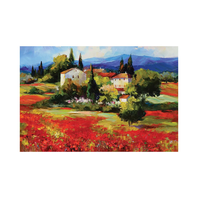 Flame 1 Piece Painting on Canvas, 45.72cm H x 66.04cm W x 1.91cm D, Wrapped Canvas