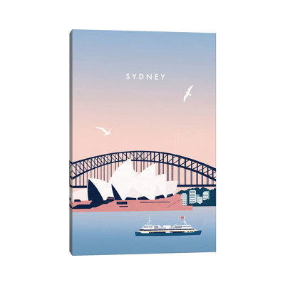 Sydney 1 Piece Wrapped Canvas Painting