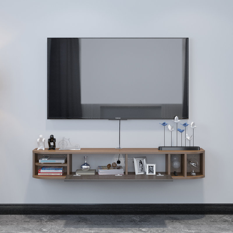 Meuble télé flottant Illiyana, Blanc-gris, 47.24'' W X 9.29'' D X 8.94'' H